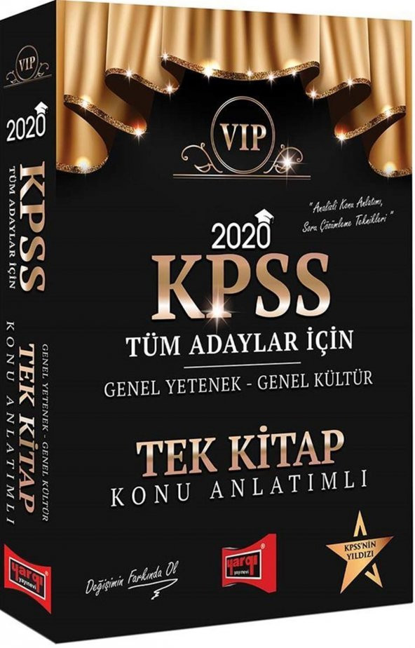 Yargı Yayınları 2020 KPSS VIP Tüm Adaylar İçin Genel Yetenek Genel Kültür Konu Anlatımlı Tek Kitap