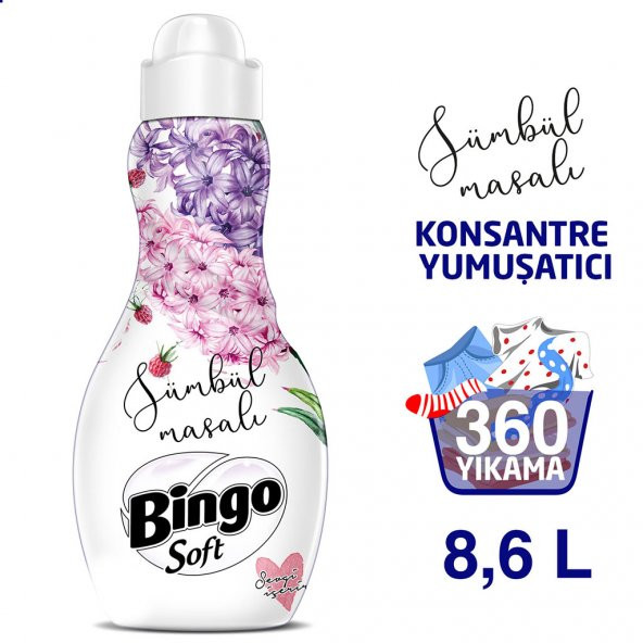 Bingo Soft Konsantre Çamaşır Yumuşatıcısı Sümbül Masalı 1440 ml Ekonomi Paketi 6lı