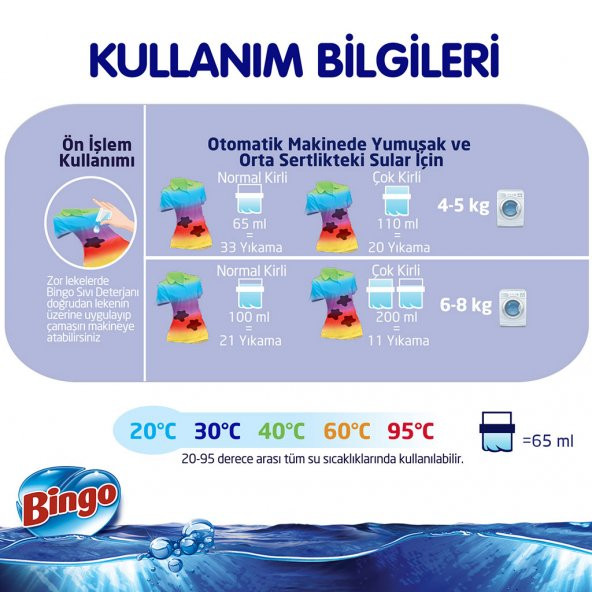 Bingo Renkli & Beyaz Sıvı Performans Ekonomi Paket 6'lı - 7