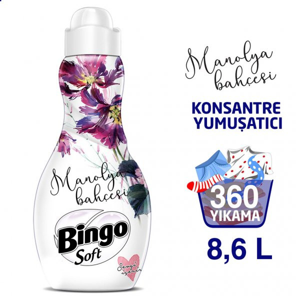 Bingo Soft Konsantre Çamaşır Yumuşatıcısı Manolya Bahçesi 1440 ml Ekonomi Paketi 6'lı