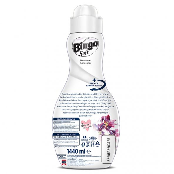 Bingo Soft Konsantre Çamaşır Yumuşatıcısı Manolya Bahçesi 1440 ml Ekonomi Paketi 6'lı - 3