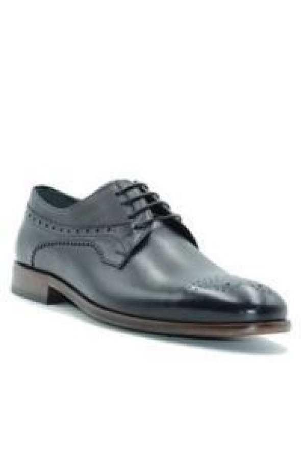 Marcomen Erkek Deri 3023  Microlight Siyah Antik Klasik Ayakkabı