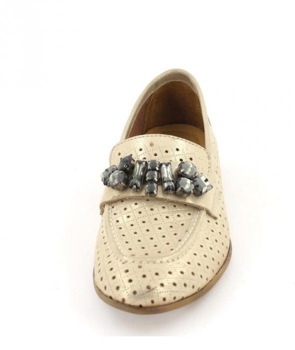 Venüs 1910201y Kadın Hakiki Deri Taş İşlemeli Ayakkabı 1910201y - 3