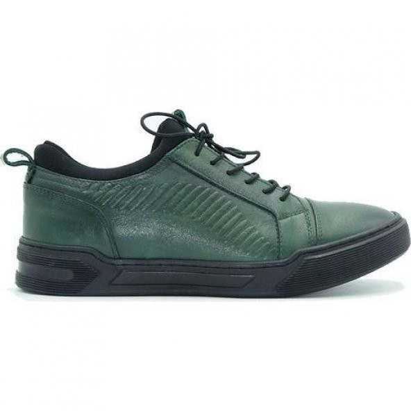 Marcomen 3332H  Deri̇ Erkek Ayakkabı Yeni Sezon Tarz Yeşil