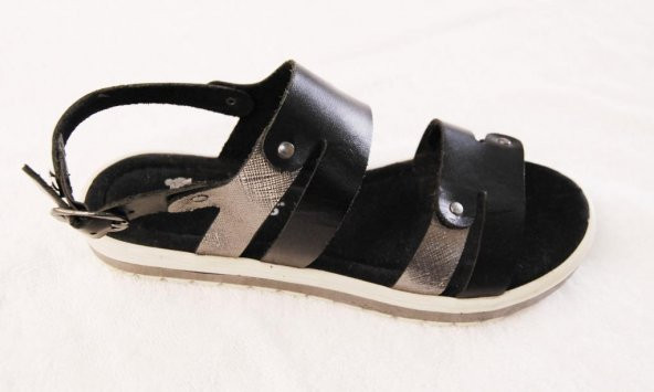 Venüs 1819402y Kadın Hakiki Deri Siyah Sandalet