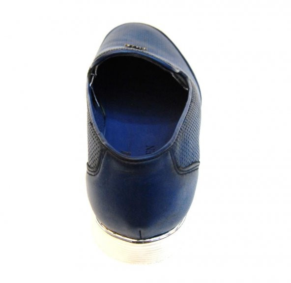 Marcomen Erkek 2667e Mavi Yakma Hakiki Deri Casual Eva Taban Ayakkabı - 4