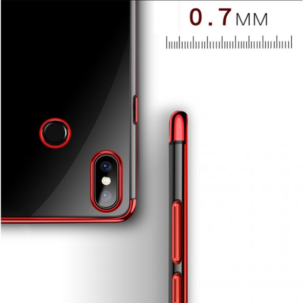 Xiaomi Mi A2 Lite İnce Köşeleri Renkli Şeffaf Kaliteli Kılıf - 3