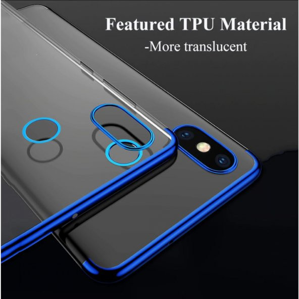 Xiaomi Mi A2 Lite İnce Köşeleri Renkli Şeffaf Kaliteli Kılıf - 5