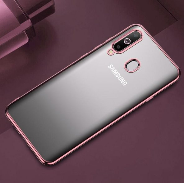 Samsung Galaxy M30 Köşeleri Renkli Şeffaf Kamera Korumalı Kılıf - Resim 6