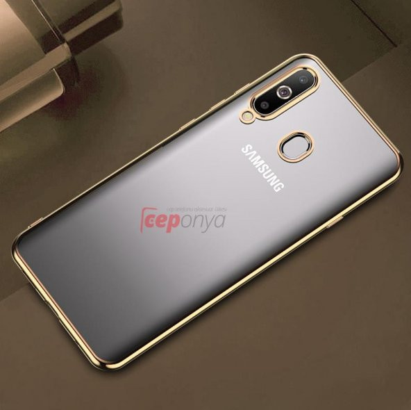 Samsung Galaxy M30 Köşeleri Renkli Şeffaf Kamera Korumalı Kılıf - Resim 7