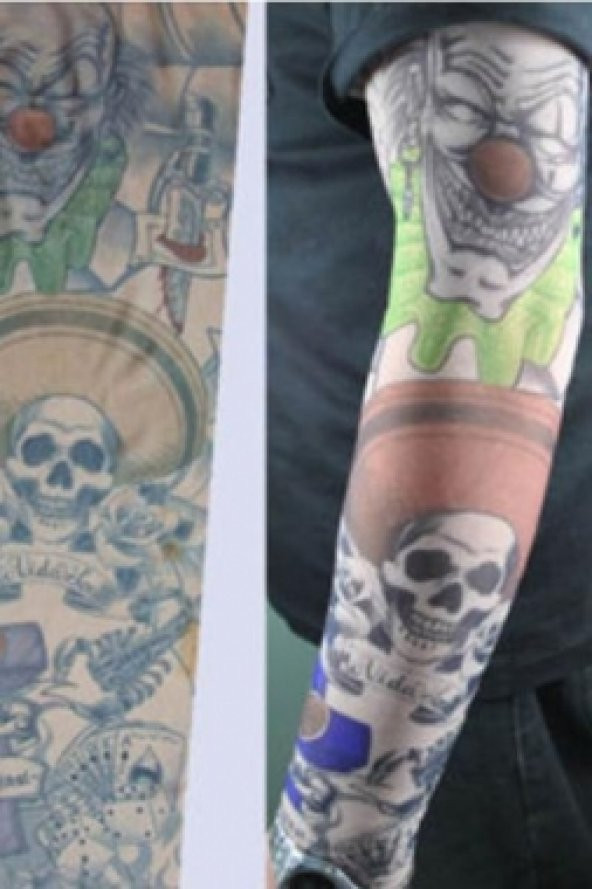 Tattoo Paylaço Kuru Kafa Motifli Giyilebilir Dövme