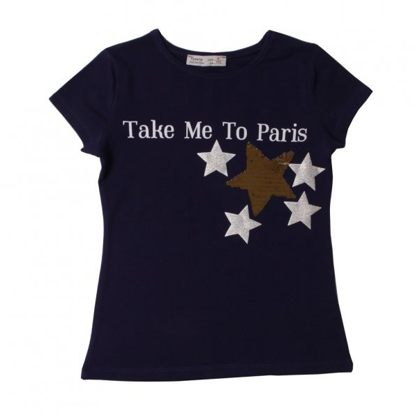 Toontoy Kız Çocuk Take Me To Paris Baskı Tişört - 8