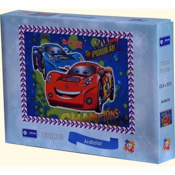 Puzzle 50 Parça Arabalar Adam Games 24*34 cm