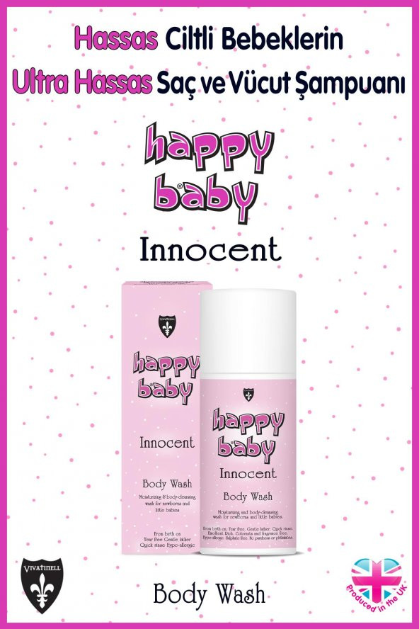 Happy Baby Innocent Yeni Doğan Baş ve Vücut Şampuanı 150 ml