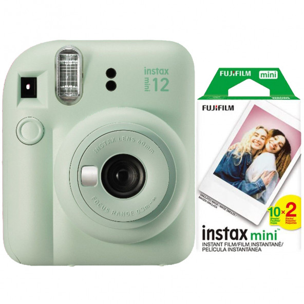 Fujifilm İnstax Mini 12 Fotoğraf MakinesiAskıpil20'li film (YEŞİL)