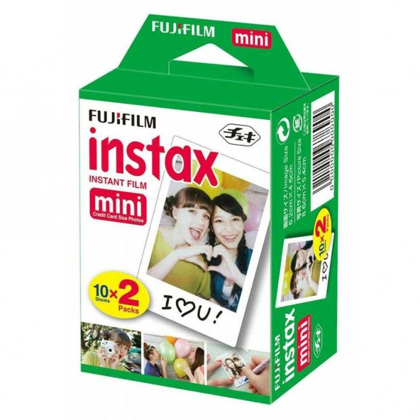 Fuji İnstax Mini 7-8-9-11-25-70-90 İçin 20 li Film