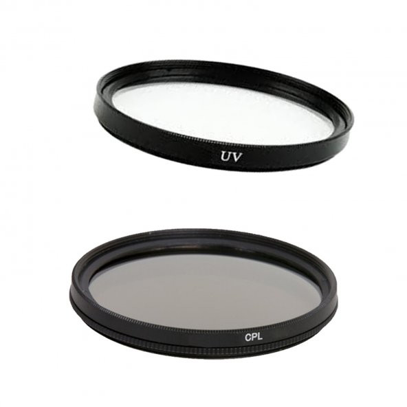 Canon 18 55mm Lens için UV +Polarize Filtre