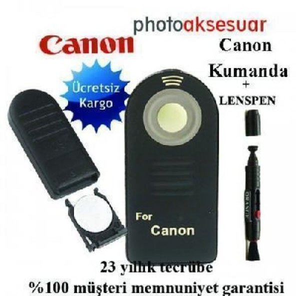 Canon EOS için RC 5 Kablosuz Uzaktan Kumanda + Lenspen + Bedava K
