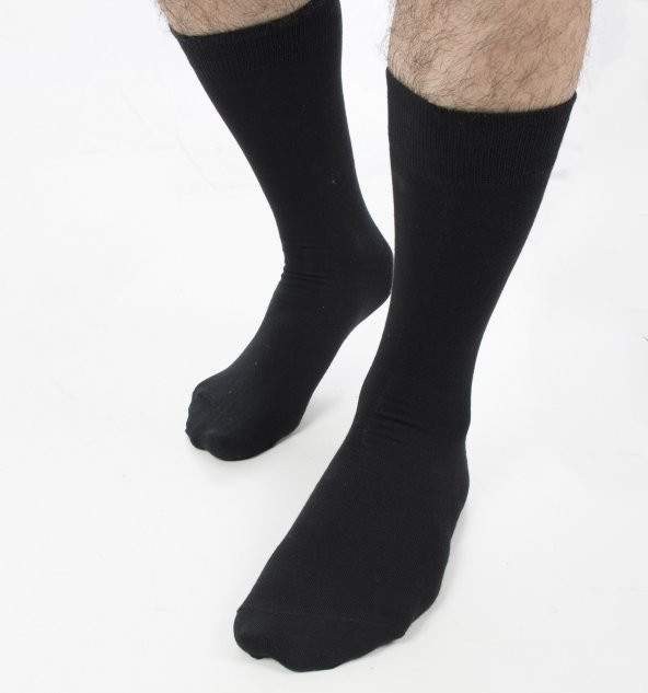 DeepSEA Siyah Düz Merserize Erkek Çorap 1906765