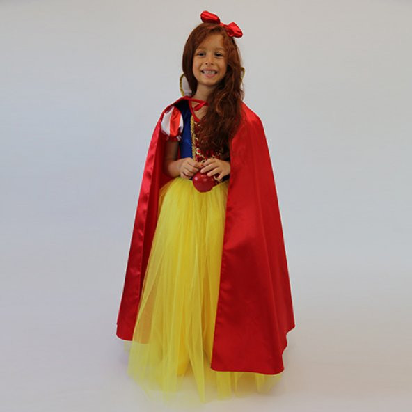 Pelerinli Pamuk Prenses Kostümü - Kabarık Pamuk Prenses Kostümü - Tameris Kostüm