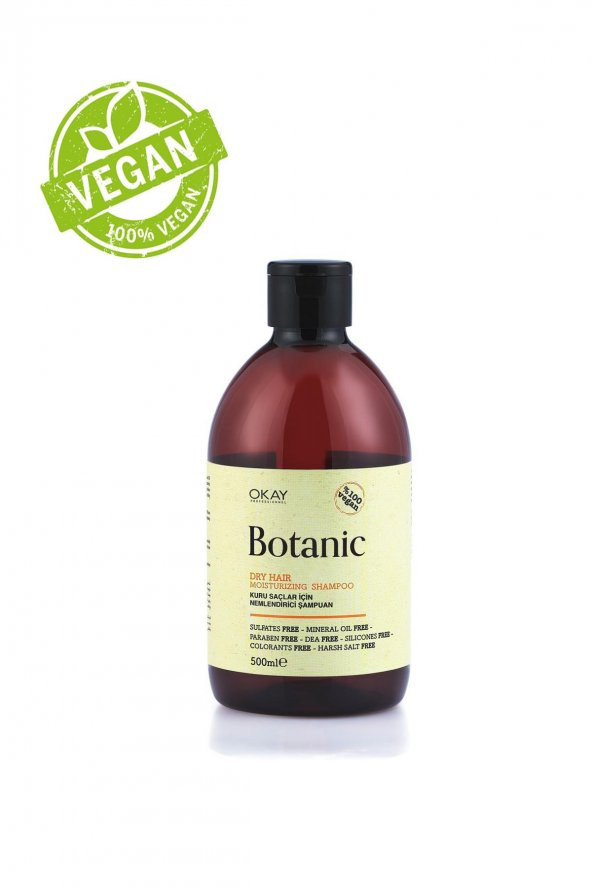 Botanic Kuru Saçlar Nemlendirici Vegan Şampuan 500 ml.