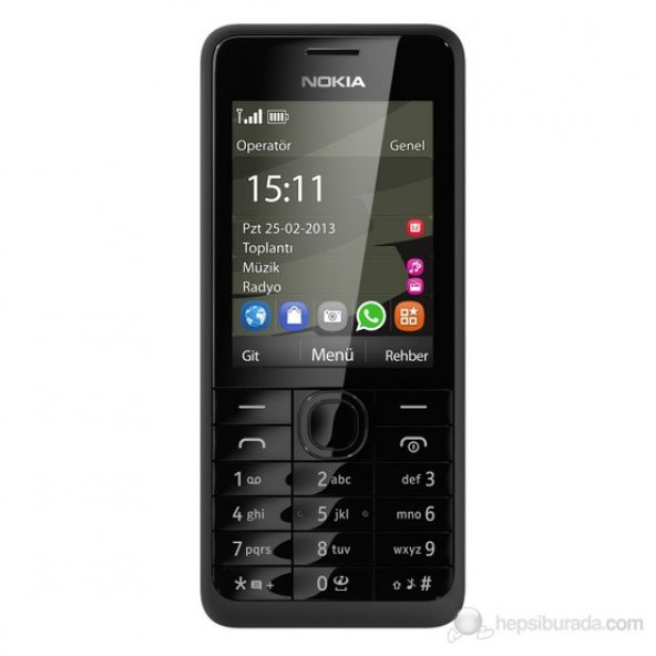 Nokia 301 (SİYAH RENK)