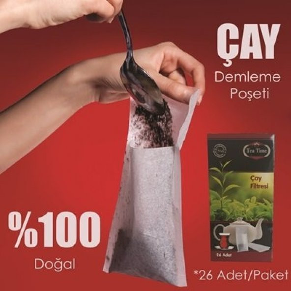 Tea Time Çay Demleme Poşeti (Çay Filtresi) 5li Paket / 130 Adet