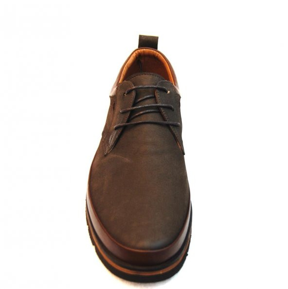 Marcomen 3351 Hakiki Deri Büyük Numara Günlük Kahverengi Ayakkabı - 2