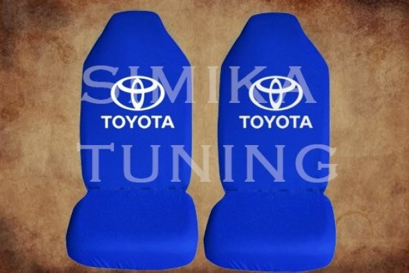 Toyota Sax Mavi Renk Ön Koltuk Penye Kılıf 1 Sticker HEDİYE