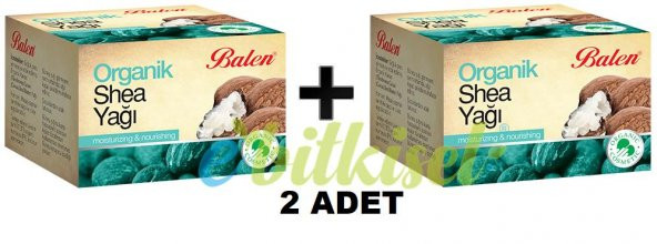 2 ADET - Balen Organik Shea Butter Yağı (Karite Yağı) 50 ml
