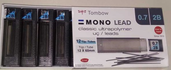 TOMBOW 0,7 MM UÇ, MİN SERİSİ VERSATİL KALEM UCU (2B) -12'Lİ PAKET