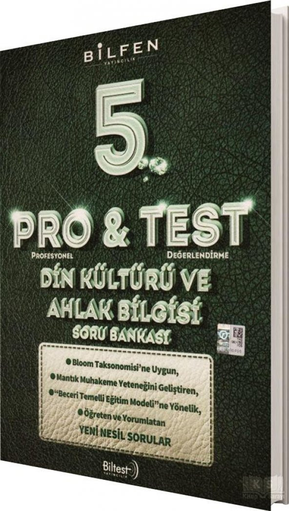 5.Sınıf Din Kültürü ve Ahlak Bilgisi Pro Test Soru Bankası Bilfen Yayınları