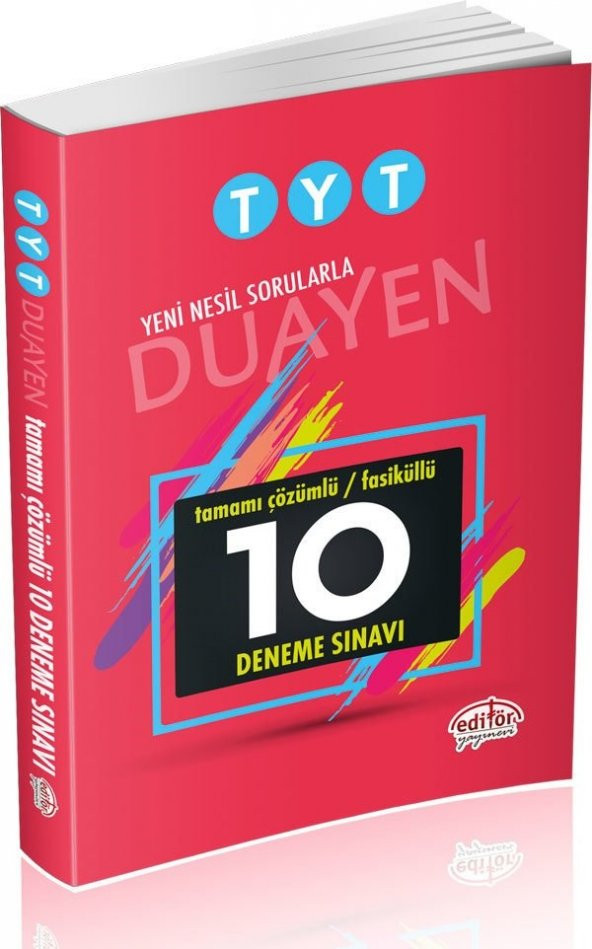 Editör Yayınları TYT Duayen Çözümlü 10 Fasikül Deneme Sınavı