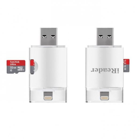 iReader Lightning Apple iPhone iPad iPod Flash Bellek 32GB - 3