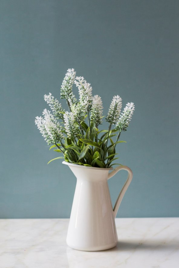 2li Beyaz Nemesia (Ömürsüz) Yapay Çiçek - 2