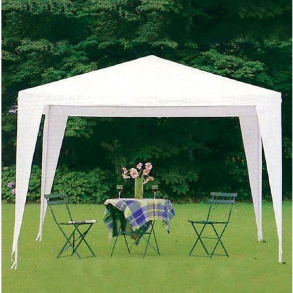 Çardak Bahçe Çardağı Gölgelik Tente 3*3 Metre Gazebo Parti Çadırı Extra Kalın Örtü - 1