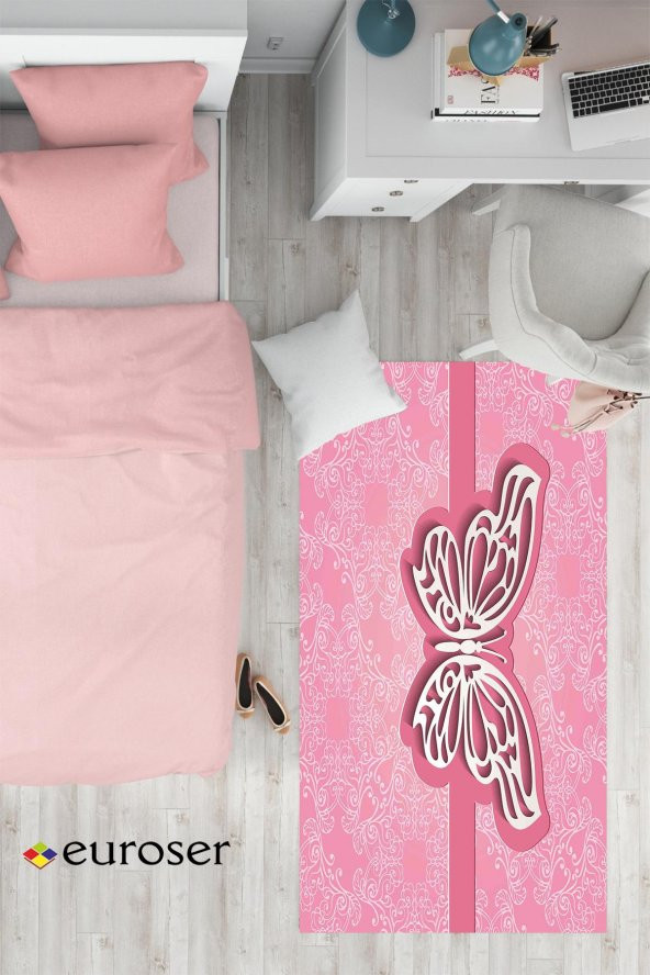 EUROSER Kelebek Desenli Çocuk Halısı