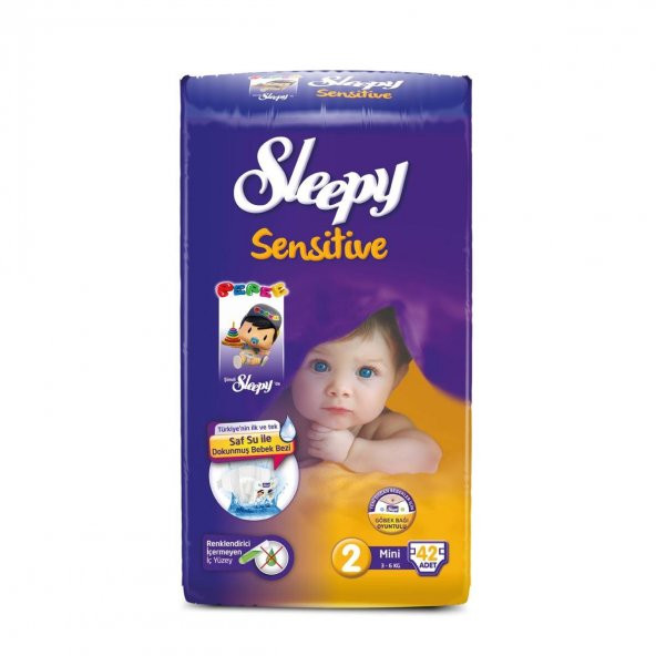 Sleepy Sensitive Bebek Bezi 2 Numara Mini Ped Hediyeli 42 Adet