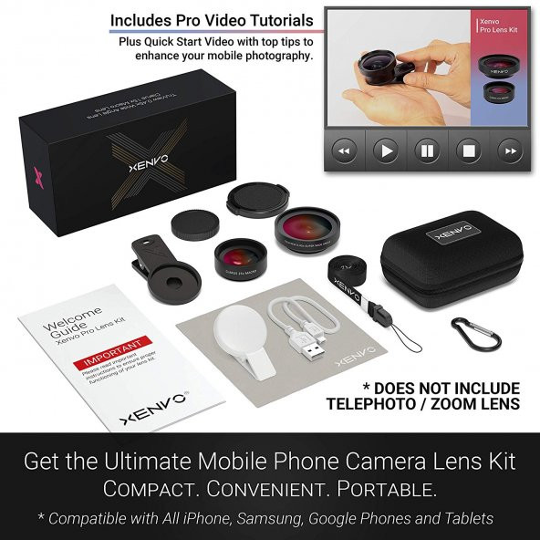 Xenvo iPhone Camera Lens Kit Pro - Macro Lens & Wide Angle Lens - 4