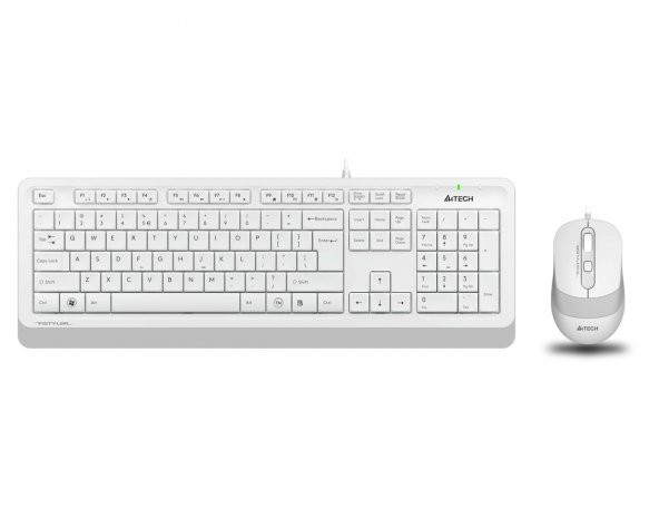 A4-Tech F1010 Beyaz USB Klavye Mouse Set - MM