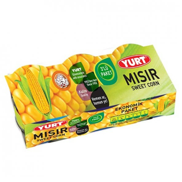 Teneke Tane Mısır (3'lü Paket) 660 gr