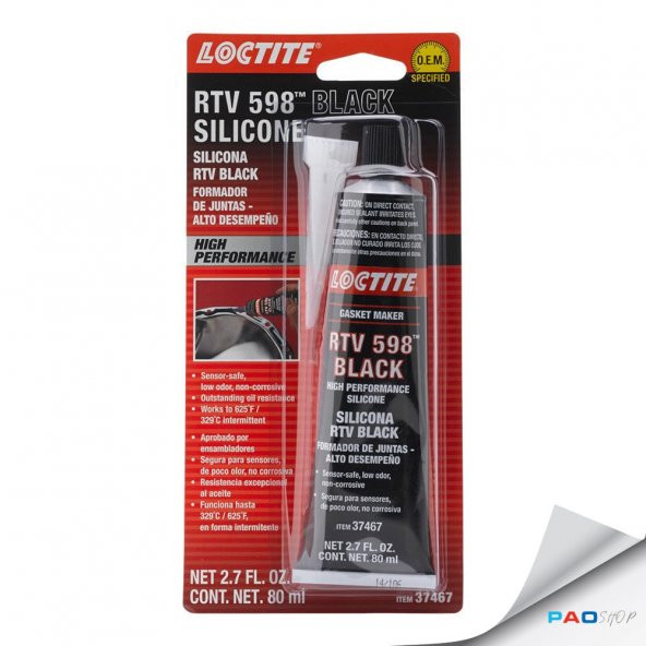 LOCTITE SI 598 Süper Siyah Silikon Sıvı Conta 80 ml - 1