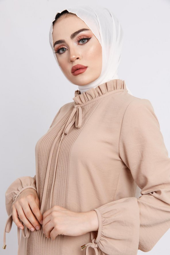 PUANE Kadın BEJ TUNİK -10045 - 5