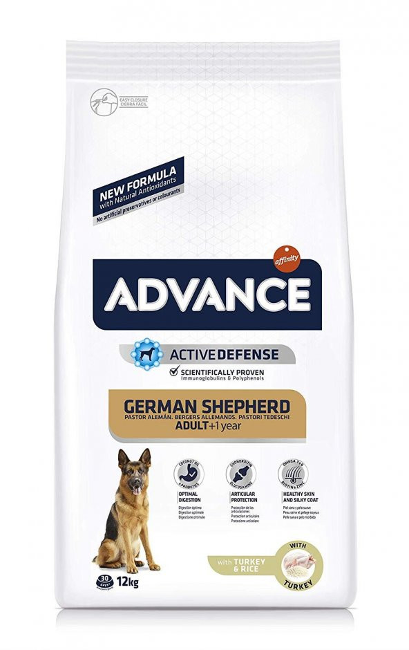Advance Alman Kurtları(GERMAN) için Hindili Yetişkin Köpek Maması