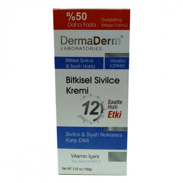 Dermaderm Bitkisel Akne Sivilce Kremi 100 Gr - 3