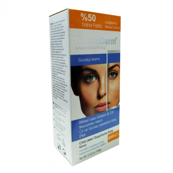 Bitkisel Leke Giderici Cilt Beyazlatıcı Gündüz Kremi Güneş Koruma SPF 50+ 100 Gr - 5
