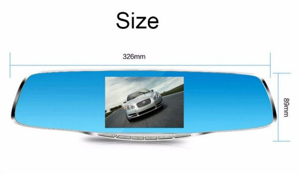 GP50HD 5 inç IPS Ekran Türkçe Metal Dikiz Ayna Araç Kamerası Geri Görüş Kamerası - 6