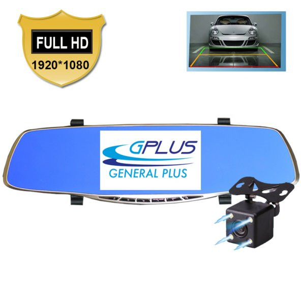GP50HD 5 inç IPS Ekran Türkçe Metal Dikiz Ayna Araç Kamerası Geri Görüş Kamerası - 9