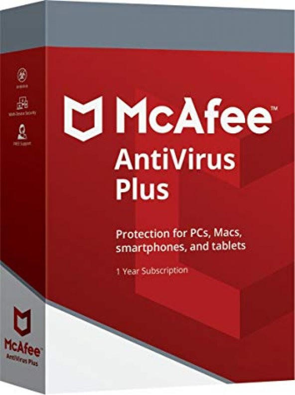 McAfee Antivirus PLUS 2019 1 Yıl 5 Cihaz WINDOWS MAC