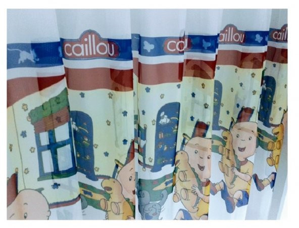 TAÇ LİSANSLI ÇİZGİ KAHRAMAN CAILLOU TÜL PERDE-EN:190cm-BOY: 170 cm: SEYREK PİLE (1/2 PİLE) - 4